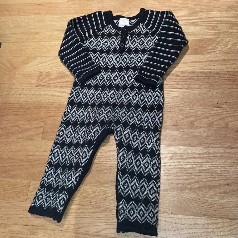 Hanna Andersson “winter wonderful romper-knitted sweater” one piece - NWOT
